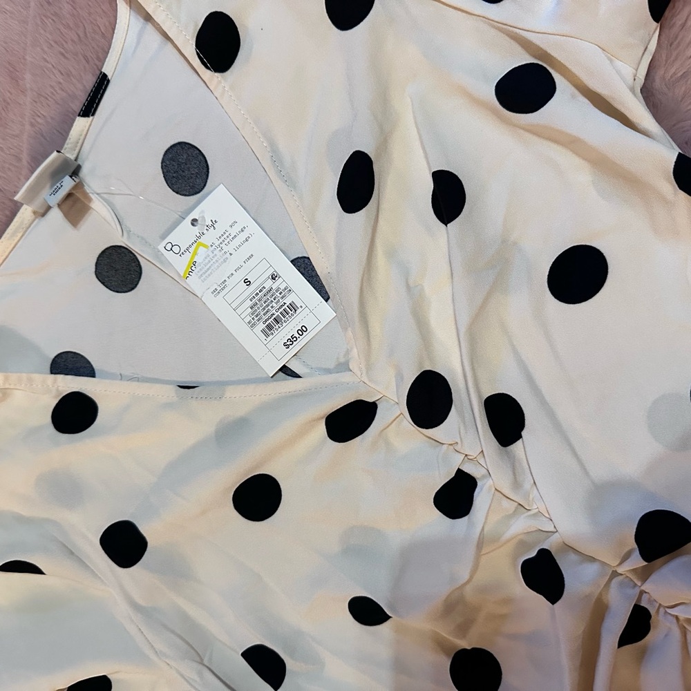 a new day Black Polka Dot Dress - Picture 3 of 3